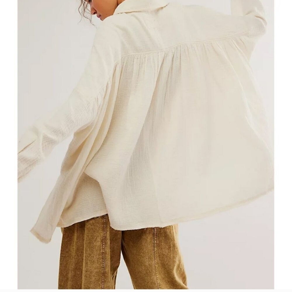 FREE PEOPLE We The Free Cardiff Top in Optic White•Size Small•NWOT - Picture 12 of 12